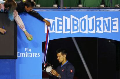 Djokovic, tras vencer a Muller en octavos.