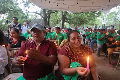 Ceremonia de encendido de la cuarta etapa del programa Luces de Esperanza en Oaxaca.