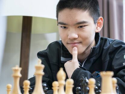 Jeffery Xiong, durante el Campeonato de EEUU 2019 en San Luis (Misuri, EEUU)