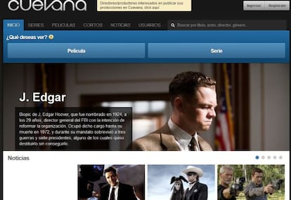 La página web de enlaces Cuevana.tv.