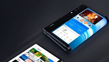 móvil pantalla flexible