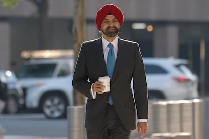 World Bank President Ajay Banga on his first day at work in Washington on June 2.