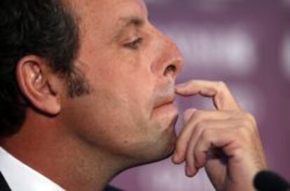 El presidente del F. C. Barcelona, Sandro Rosell