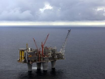 Una plataforma petrolifera de Statoil en el Mar del Norte.