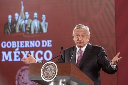 López Obrador, en la conferencia de prensa de este miércoles.