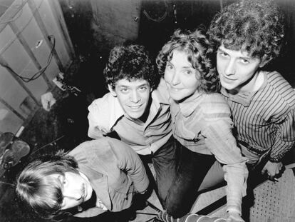 Sterling Morrison, Lou Reed, Maureen "Moe" Tucker y Doug Yule de la Velvet Underground en 1970.