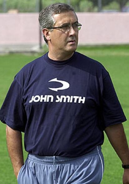 Gregorio Manzano, durante un entrenamiento.