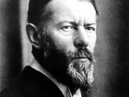 El pensador alemán Max Weber retratado en 1917.
