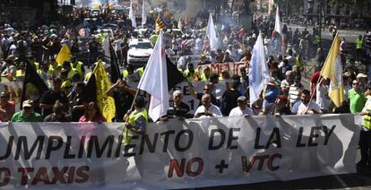 Los taxistas han convocado una manifestación el próximo día 29 de noviembre en Madrid.