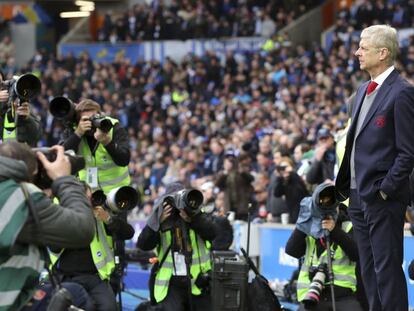 Ars&eacute;ne Wenger antes del partido del pasado fin de semana en Brighton.