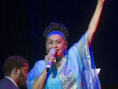 Omara Portuondo, el martes en Cartagena.