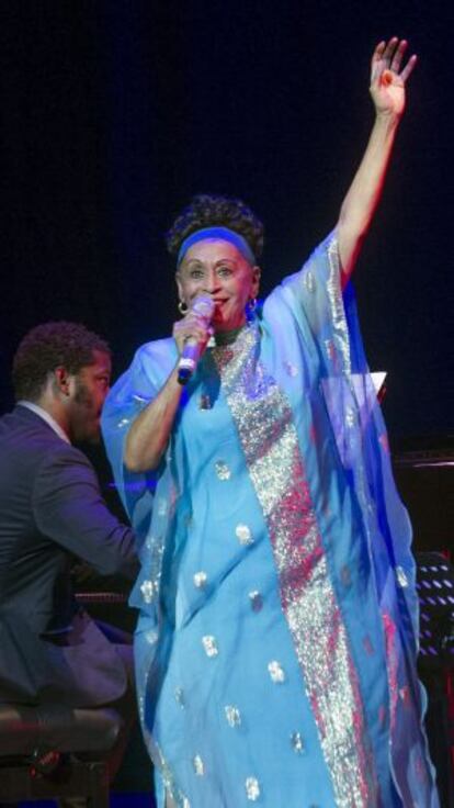 Omara Portuondo, el martes en Cartagena.