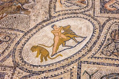 Mosaico en la ciudad romana de Volubilis (Marruecos).