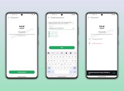 Función de uso para una nueva contraseña de WhatsApp