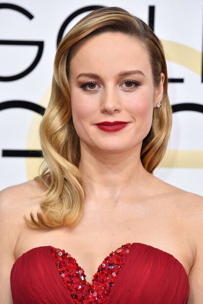 Detalle del maquillaje que lució Brie Larson.