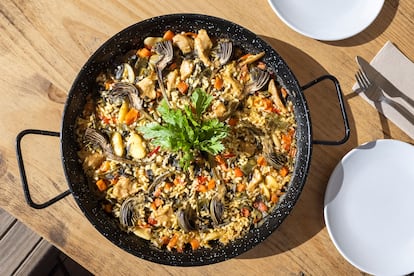 Arroz de verduras de Cor de Carxofa, en Benicarló.