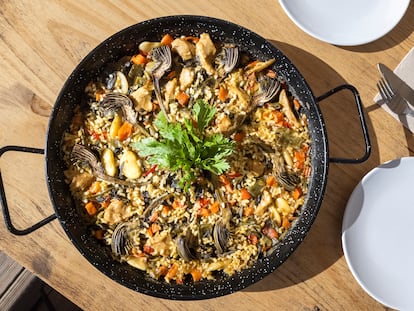 Arroz de verduras de Cor de Carxofa, en Benicarló.