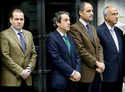 Modesto Crespo, Víctor Campos, Francisco Camps y Vicente Sala el pasado 5 de enero en Valencia.