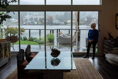 Isabel Allende in her home in Sausalito, in the San Francisco Bay Area, in December 2021.