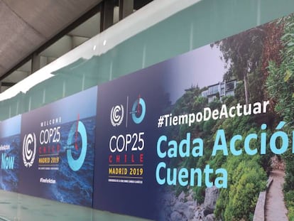 Carteles de la COP25.