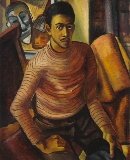 Autorretrato de Malvin Gray Johnson (1934).