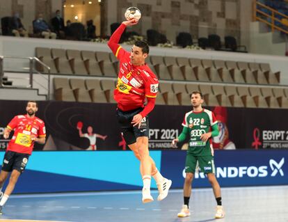 Ángel Fernández, en una acción del partido contra Hungría en el Mundial.