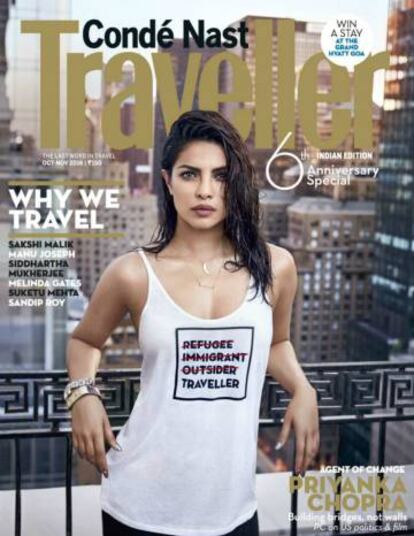 Portada de la revista 'Traveller' con Priyanka Chopra.