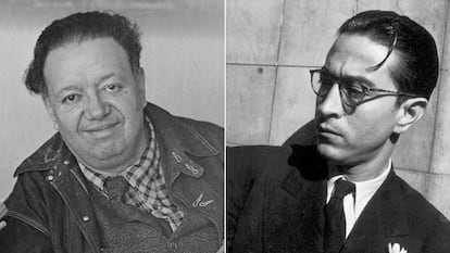 Diego Rivera y Efraín Huerta.