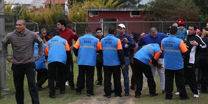 Entrada al entrenamiento de la selección