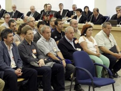 Vista de la sala de la Audiencia donde se celebra el juicio contra las &#039;herriko tabernas&#039;.