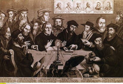 Lutero y los l&iacute;deres de la reforma protestante.