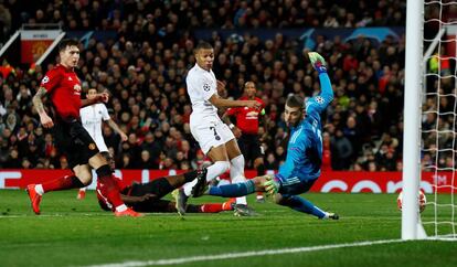 Mbappé anota el 0-2 a favor del PSG.