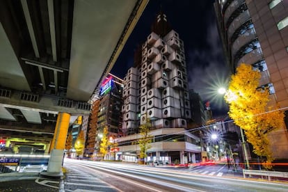 La torre Nakagin Capsule, en Tokio, escenario de una película de Lobezno.