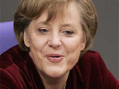 Angela Merkel, durante un debate parlamentario el pasado viernes.