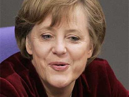 Angela Merkel, durante un debate parlamentario el pasado viernes.