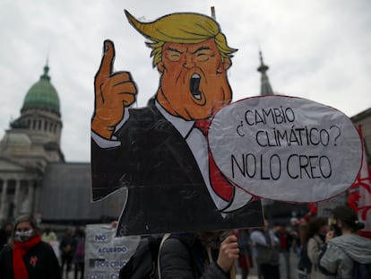 Protesta de Fridays for Future en Buenos Aires, Argentina, el 25 de septiembre.