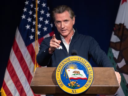 California Gov. Gavin Newsom speaks in Sacramento, Calif., Jan. 10, 2023.