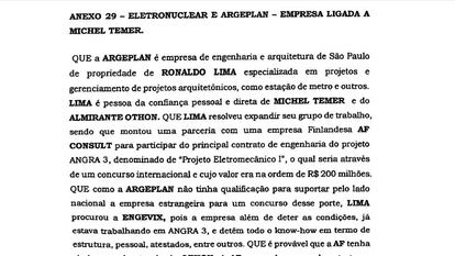 Em proposta de delação premiada, Antunes também conta como amigo de Temer conseguiu contrato em Angra 3 para a Engevix. Antunes confundiu o primeiro nome de Lima, que, na verdade, é João