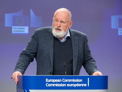 El vicepresidente de la Comisión Europea, Frans Timmermams, este miércoles.