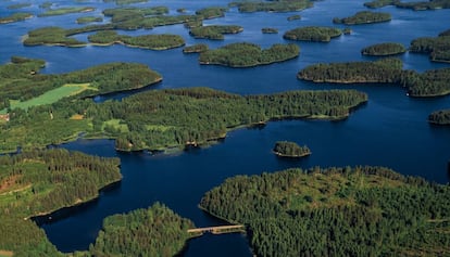 Lagos en Kuopio, en el interior de Finlandia.