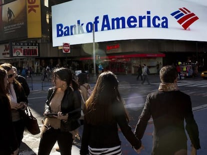 Una oficina de Bank of America en Nueva York.