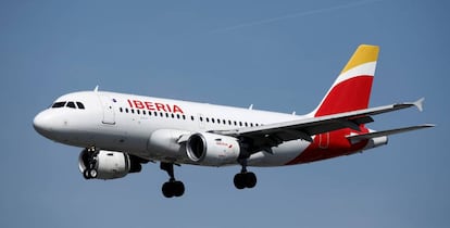 Un avión de Iberia, del grupo IAG. 