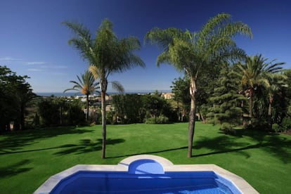 The view down through the hills to Marbella.