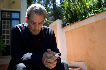 Paul Auster, en un descanso del rodaje.