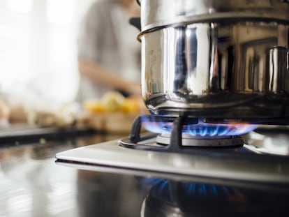 Cocina de gas natural.