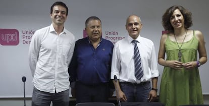 Andrés Herzog, Julián Domínguez, José Antonio Rueda e Irene Lozano, los cuatro candidatos a dirigir UPyD.
