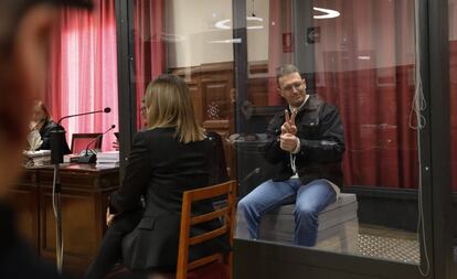 Norbert Feher en la Audiencia de Teruel durante el juicio por intento de homicidio el pasado febrero.