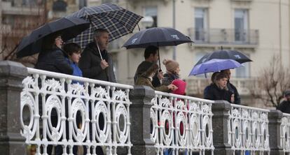 Día de lluvia en San Sebastián (Gipuzkoa).