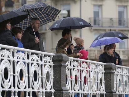 Día de lluvia en San Sebastián (Gipuzkoa).