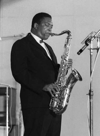 John Coltrane, en una actuación en París.